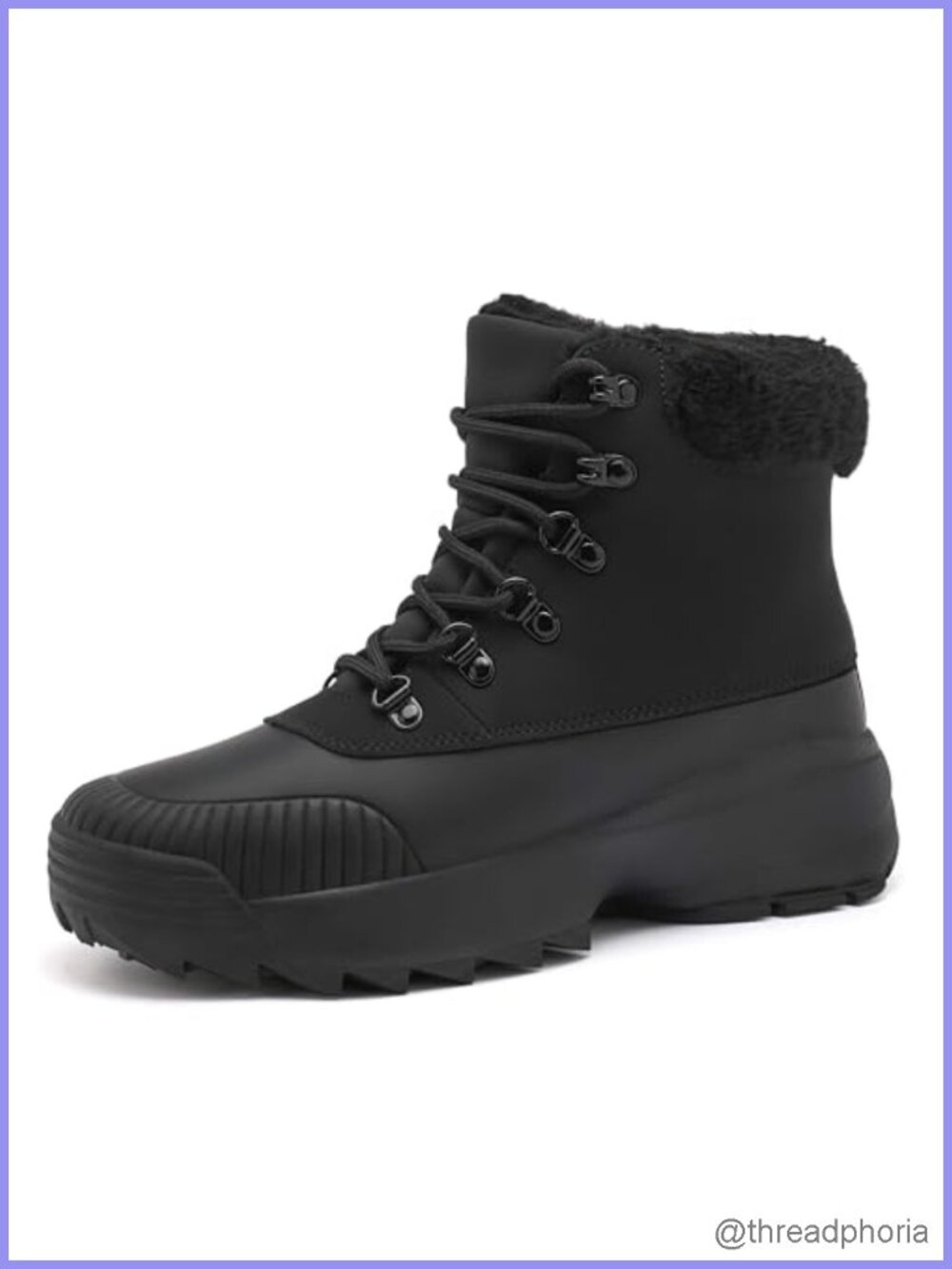 Waterproof Insulated Fur-Lined Suede Snow Boots Non-Slip Winter Ankle Booties